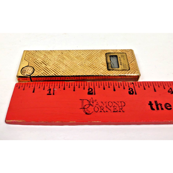 VTG Advance Rare Gold Electronic Lighter w LCD Screen Quartz Clock Date Japan - Picture 3 of 12
